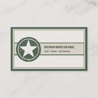 Militaire stijlpagina Patriotic Star Grunge Logo Visitekaartje
