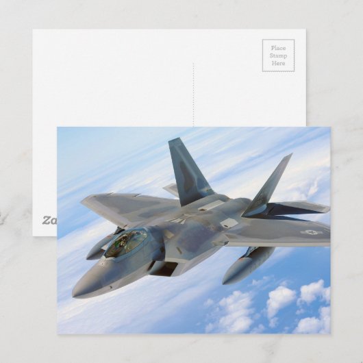 Militaire straaljager briefkaart (Voorkant / Achterkant)