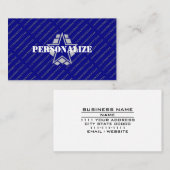 Militaire strijdkrachten Recruiter Blue Ocean Styl Visitekaartje (Voorkant / Achterkant)