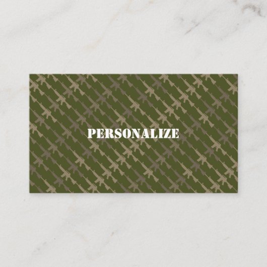 Militaire Strijdkrachten Recruiter Leger Groen Sep Visitekaartje (Voorkant)