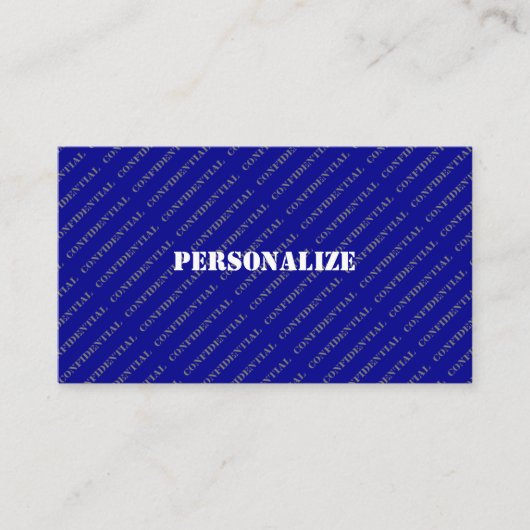 Militaire strijdkrachten Recruiter Stijl Blauwe Ru Visitekaartje (Voorkant)