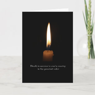 Militaire sympathie Candle Kaart