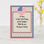 Militaire sympathieke kaart voor dochter (Gele Bloem)