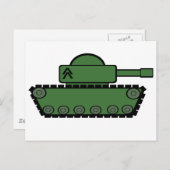 Militaire tank briefkaart (Voorkant / Achterkant)
