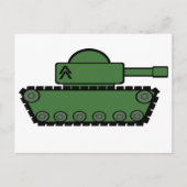 Militaire tank briefkaart (Voorkant)