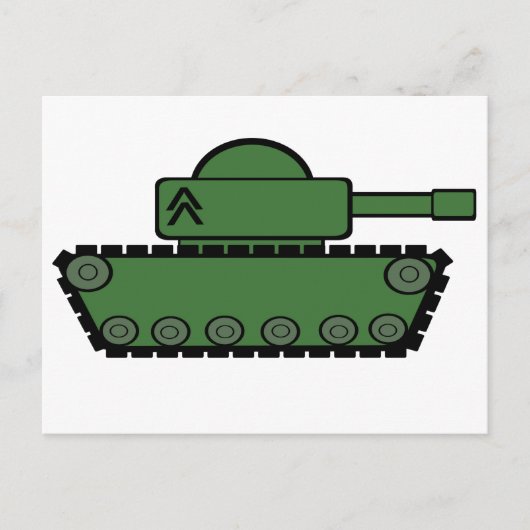 Militaire tank briefkaart (Voorkant)