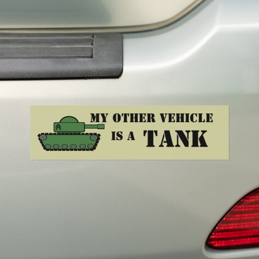 Militaire tank bumpersticker (Op auto)