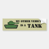 Militaire tank bumpersticker (Voorkant)