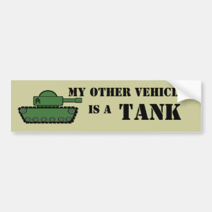 Militaire tank bumpersticker