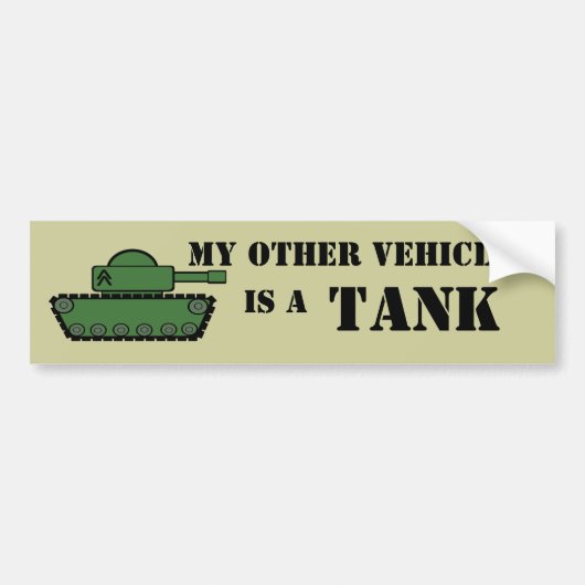 Militaire tank bumpersticker (Voorkant)