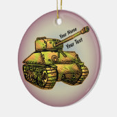 Militaire tank keramisch ornament (Links)