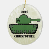 Militaire tank keramisch ornament (Links)