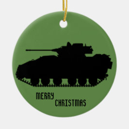 Militaire tank keramisch ornament