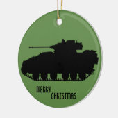 Militaire tank keramisch ornament (Links)