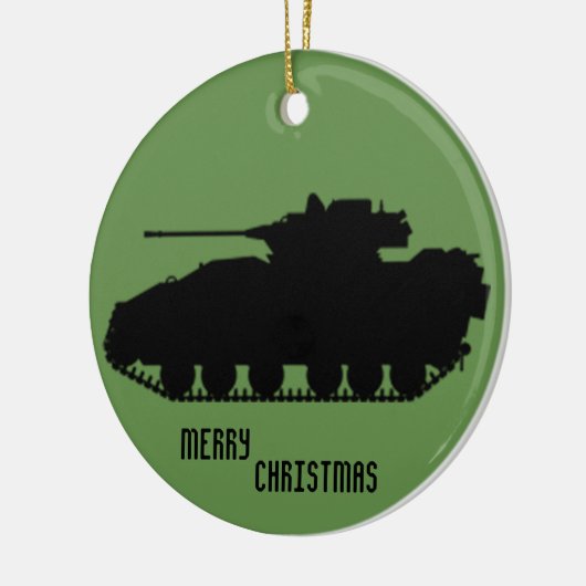 Militaire tank keramisch ornament (Links)