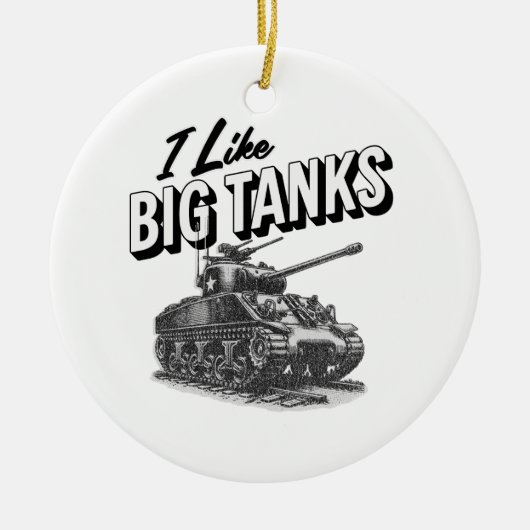 Militaire tank kerst ornament kan persoonlijk zijn (Voorkant)