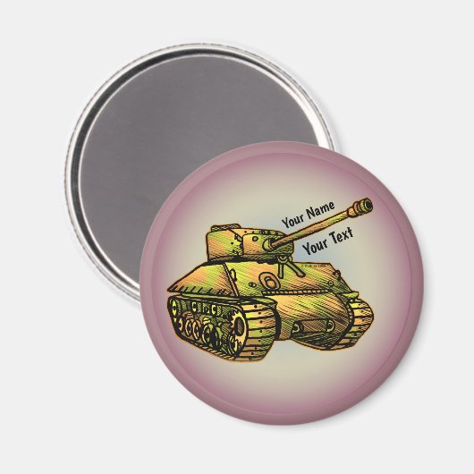 Militaire Tank magneet (Voorkant / Achterkant)