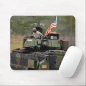 militaire tank met amerikaanse vlag mousepad muismat (Met muis)