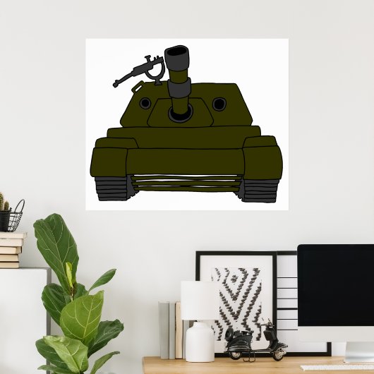 Militaire tank poster (Thuiskantoor)