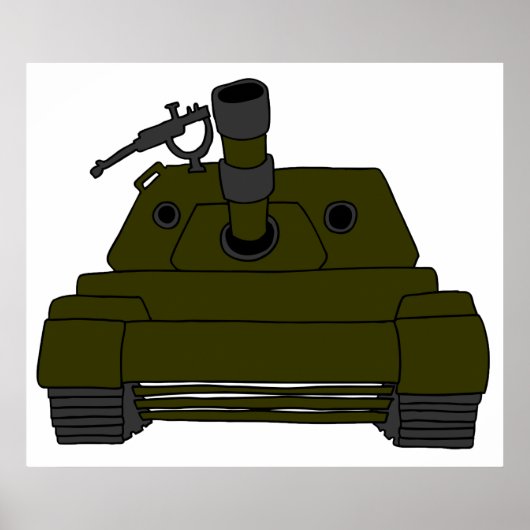 Militaire tank poster (Voorkant)