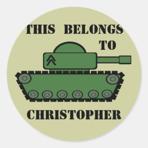 Militaire tank ronde sticker