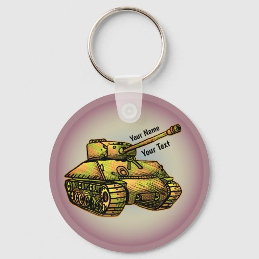 Militaire Tank sleutelhanger (Voorkant)