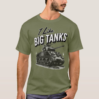 Militaire tank T-shirt Ik hou van grote tanks WW2