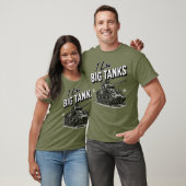 Militaire tank T-shirt Ik hou van grote tanks WW2  (Unisex)