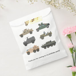 Militaire Tanks Favor Zakken Bedankzakje