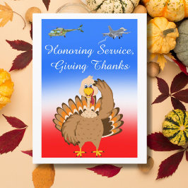Militaire Thanksgiving Turkije groet Briefkaart