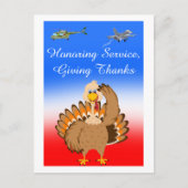 Militaire Thanksgiving Turkije groet Briefkaart (Voorkant)