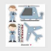 Militaire thema luchtmacht stickers (Vel)