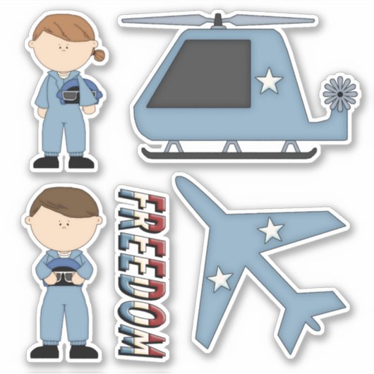 Militaire thema luchtmacht stickers (Voorkant)