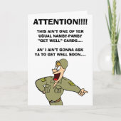 Militaire thema's Get Well NOW Kaart (Voorkant)
