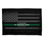 Militaire Thin Green Line American Flag  Kussensloop (Voorkant)