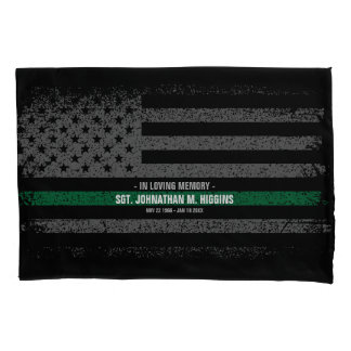 Militaire Thin Green Line American Flag Kussensloop