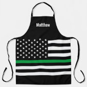 Militaire Thin Green Line American Flag Schort (Voorkant)