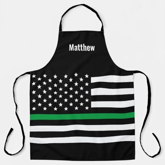 Militaire Thin Green Line American Flag Schort (Voorkant)