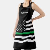 Militaire Thin Green Line American Flag Schort (Insitu)