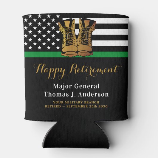 Militaire Thin Green Line Boots Pensioen Partij Blikjeskoeler (Achterkant)