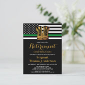 Militaire Thin Green Line Boots Pensioen Partij Briefkaart (Staand voorkant)