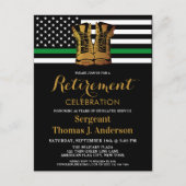 Militaire Thin Green Line Boots Pensioen Partij Briefkaart (Voorkant)