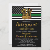 Militaire Thin Green Line Boots Pensioen Partij Kaart (Voorkant)