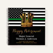 Militaire Thin Green Line Boots Pensioneergast Notitieboek (Voorkant)