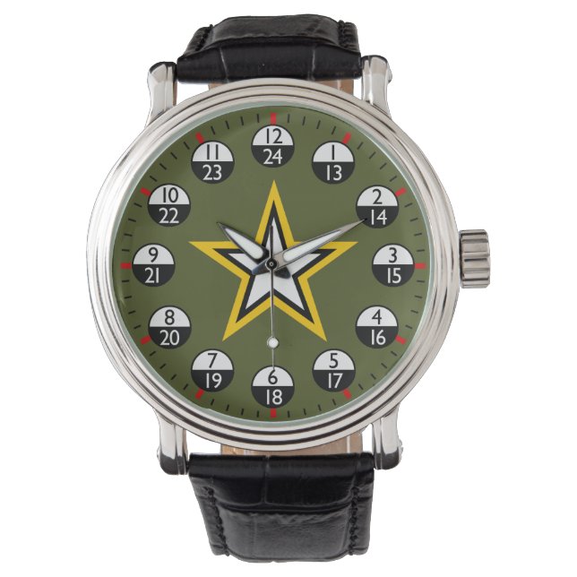 Militaire tijd 24 uur horloge (Voorkant)