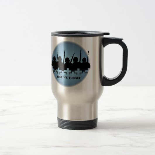 Militaire Tribution Travel Mug Lest We vergeten oo Reisbeker (Rechts)