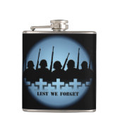 Militaire trilkolf Lest We vergeten Drink Flask Heupfles (Voorkant)