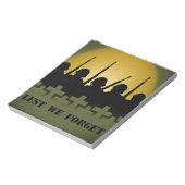Militaire tripartiete laptop Lest We vergeten lapt Notitieblok (Linkerzijde)