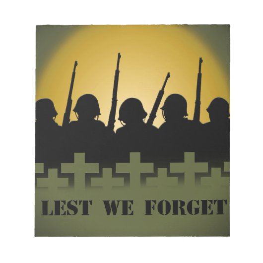 Militaire tripartiete laptop Lest We vergeten lapt Notitieblok (Voorkant)