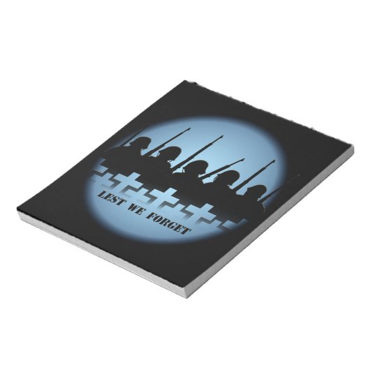 Militaire tripartiete laptop Lest We vergeten lapt Notitieblok (Linkerzijde)